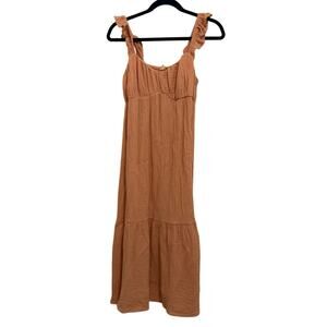 100% Cotton Hem & Thread Midi Dress